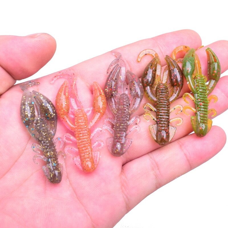 5Pcs Jigging Wobblers Fishing Crawfish Worm soft lure Shrimp Flavor Ad –  offthehookcats